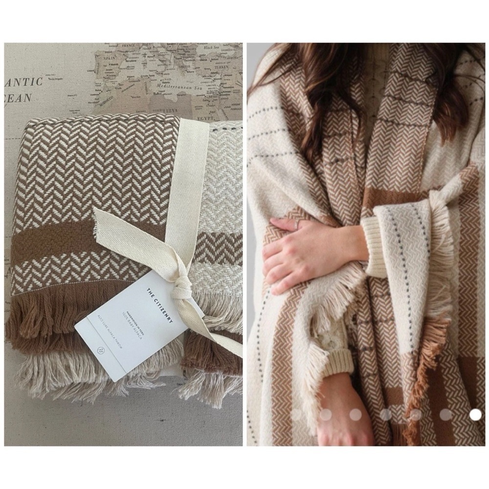 🆕NWT THE CITIZENRY ALTO LUXE ALPACA THROW